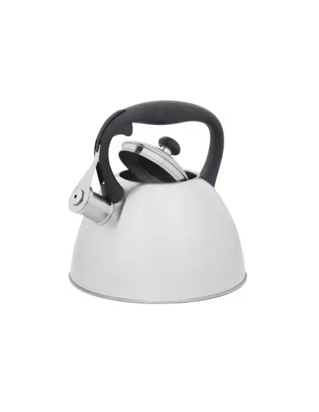 Tetera Clasica Resto Con Silbador 2.7 Lts Acero Inoxidable Induccion Blanca