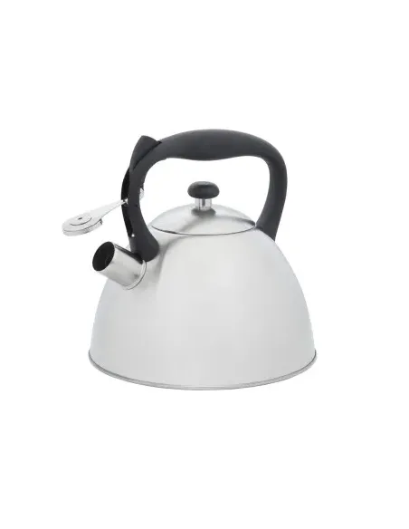 Tetera Clasica Resto Con Silbador 2.7 Lts Acero Inoxidable Induccion Blanca
