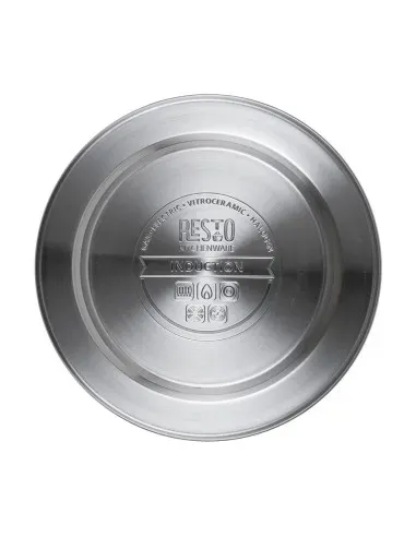 Tetera Clasica Resto Con Silbador 2.7 Lts Acero Inoxidable Induccion Blanca