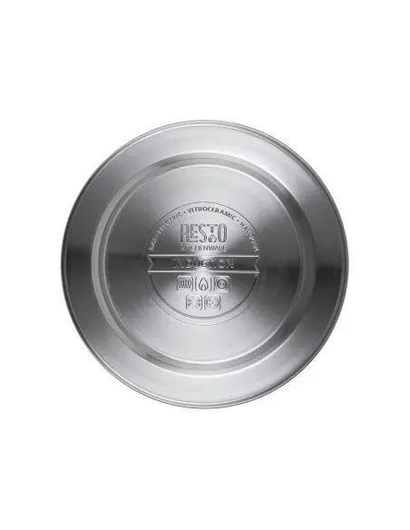Tetera Clasica Resto Con Silbador 2.7 Lts Acero Inoxidable Induccion Blanca