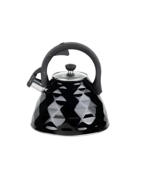 Tetera Clasica Resto Con Silbador 3.0 Lts Acero Inoxidable Induccion Negra