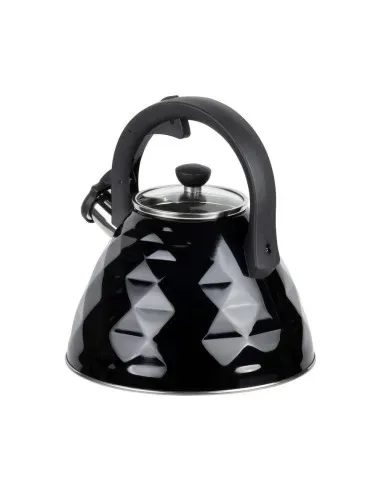 Tetera Clasica Resto Con Silbador 3.0 Lts Acero Inoxidable Induccion Negra