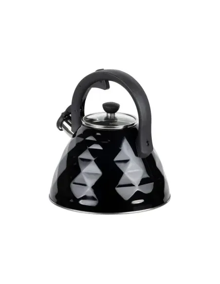 Tetera Clasica Resto Con Silbador 3.0 Lts Acero Inoxidable Induccion Negra