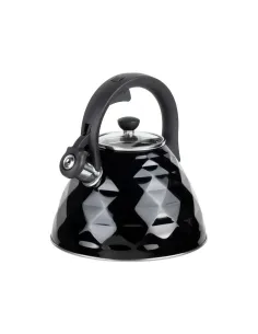 Tetera Clasica Resto Con Silbador 3.0 Lts Acero Inoxidable Induccion Negra