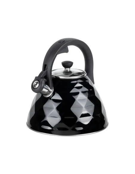 Tetera Clasica Resto Con Silbador 3.0 Lts Acero Inoxidable Induccion Negra