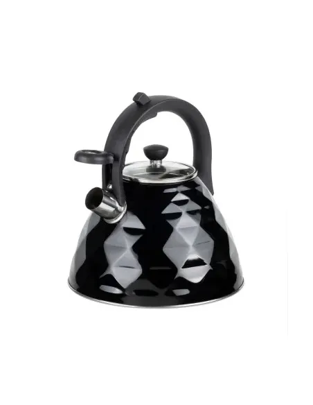 Tetera Clasica Resto Con Silbador 3.0 Lts Acero Inoxidable Induccion Negra