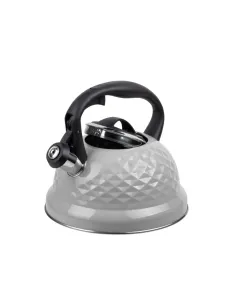 Tetera Clasica Resto Con Silbador 3.0 Lts Acero Inoxidable Induccion Gris 2