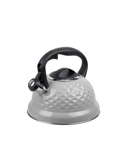 Tetera Clasica Resto Con Silbador 3.0 Lts Acero Inoxidable Induccion Gris