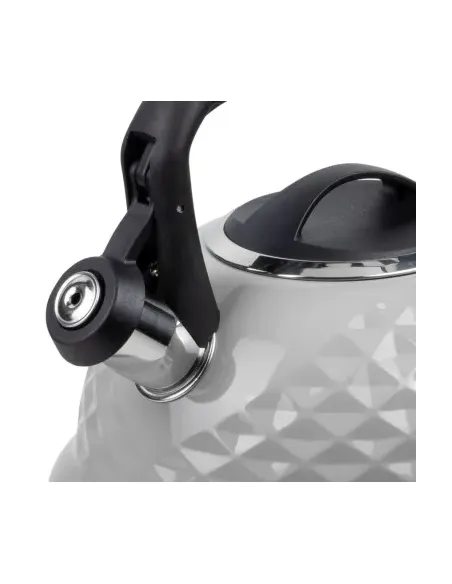 Tetera Clasica Resto Con Silbador 3.0 Lts Acero Inoxidable Induccion Gris