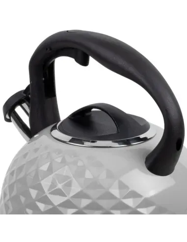 Tetera Clasica Resto Con Silbador 3.0 Lts Acero Inoxidable Induccion Gris