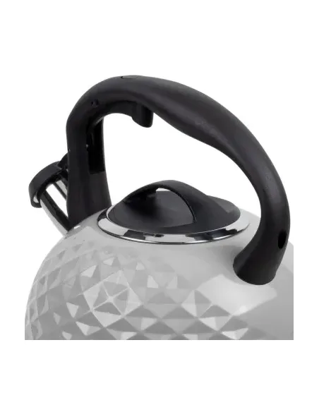 Tetera Clasica Resto Con Silbador 3.0 Lts Acero Inoxidable Induccion Gris