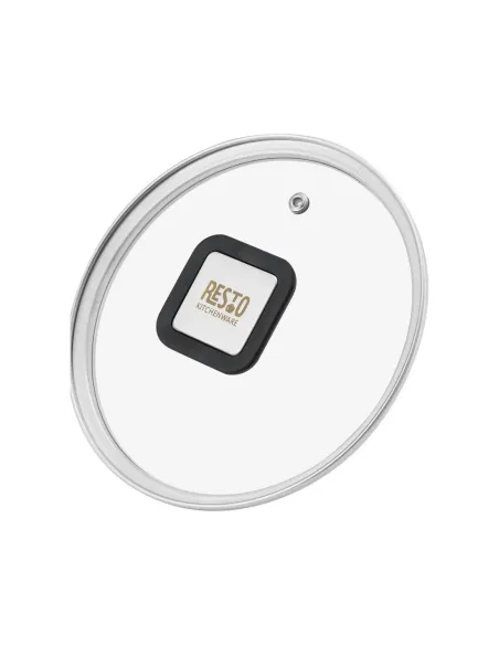 Olla Resto 1.6lts Asas Plegables-Tapa Vidrio Templado 16 Cm Induccion Acero Inox
