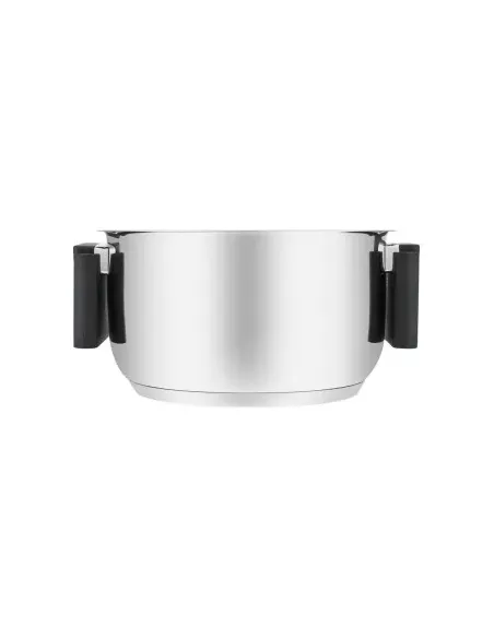 Olla Resto 5,8 Lts Asas Plegables-Tapa Vidrio Templado 24 Cm Induccion Acero Inox