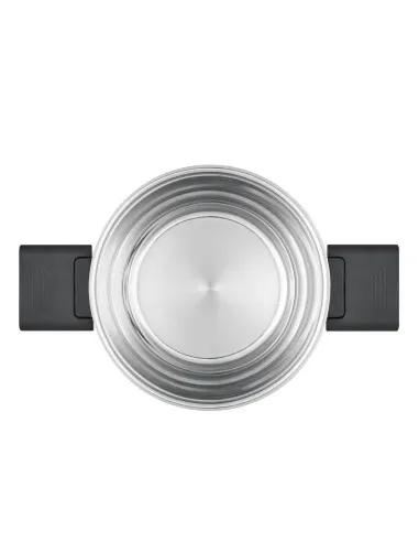 Olla Resto 5,8 Lts Asas Plegables-Tapa Vidrio Templado 24 Cm Induccion Acero Inox