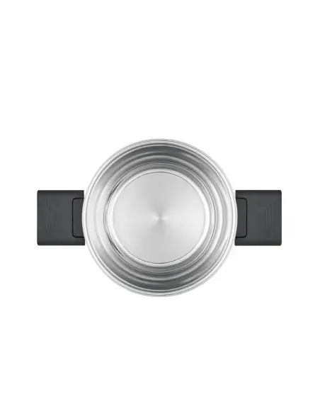 Olla Resto 5,8 Lts Asas Plegables-Tapa Vidrio Templado 24 Cm Induccion Acero Inox