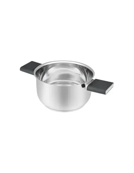 Olla Resto 5,8 Lts Asas Plegables-Tapa Vidrio Templado 24 Cm Induccion Acero Inox