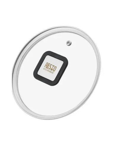 Olla Resto 5,8 Lts Asas Plegables-Tapa Vidrio Templado 24 Cm Induccion Acero Inox