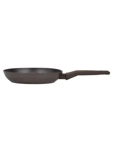 Sarten Resto Antiadh. De Marmol 22cm Ancho 4.4cm Alto Aluminio Forjado-Mango Madera Todo Tipo De Cocina Negro