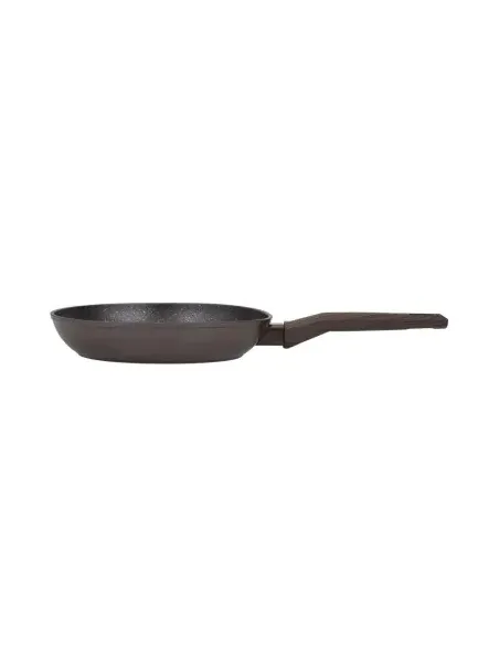 Sarten Resto Antiadh. De Marmol 22cm Ancho 4.4cm Alto Aluminio Forjado-Mango Madera Todo Tipo De Cocina Negro
