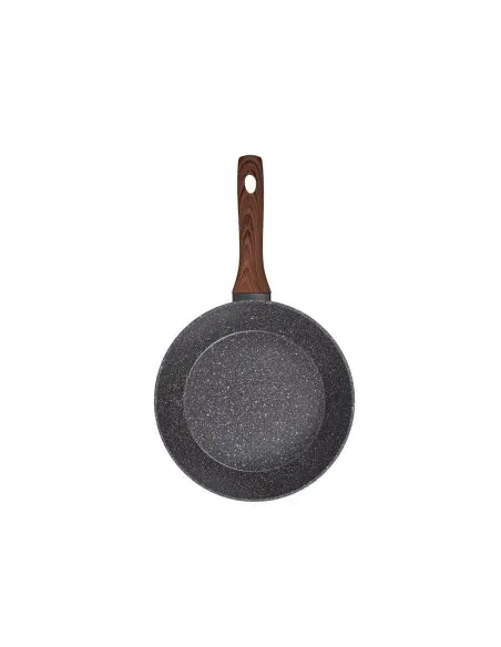 Sarten Resto Antiadh. Revest.Granito 26cm Ancho 7.0cm Alto Aluminio Forjado-Mango Madera Todo Tipo De Cocina