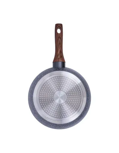 Sarten Resto Antiadh. Revest.Granito 26cm Ancho 7.0cm Alto Aluminio Forjado-Mango Madera Todo Tipo De Cocina