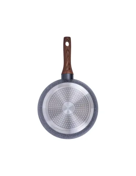 Sarten Resto Antiadh. Revest.Granito 26cm Ancho 7.0cm Alto Aluminio Forjado-Mango Madera Todo Tipo De Cocina