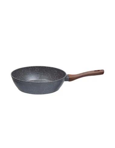 Sarten Resto Antiadh. Revest.Granito 26cm Ancho 7.0cm Alto Aluminio Forjado-Mango Madera Todo Tipo De Cocina