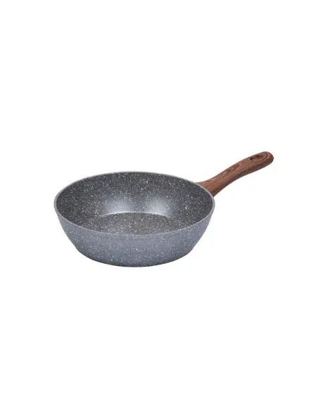Sarten Resto Antiadh. Revest.Granito 26cm Ancho 7.0cm Alto Aluminio Forjado-Mango Madera Todo Tipo De Cocina