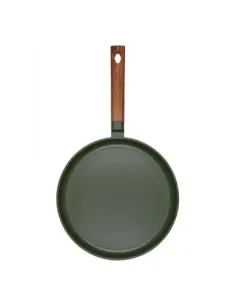 Sarten Crepera Resto Antiadh. 28cm Ancho 2.7 Cm Alto Aluminio-Mango Madera Todo Tipo De Cocina Negro 2