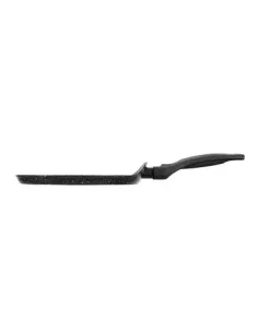 Sarten Pancake Resto Antiadh. 24cm Ancho 1.8 Cm Alto Aluminio-Mango Madera Todo Tipo De Cocina Negro 2