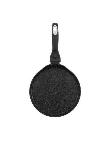 Sarten Pancake Resto Antiadh. 24cm Ancho 1.8 Cm Alto Aluminio-Mango Madera Todo Tipo De Cocina Negro