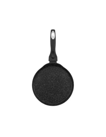 Sarten Pancake Resto Antiadh. 24cm Ancho 1.8 Cm Alto Aluminio-Mango Madera Todo Tipo De Cocina Negro