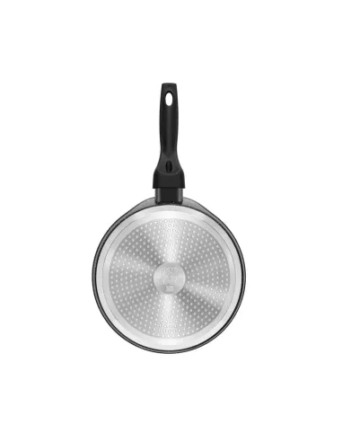 Sarten Pancake Resto Antiadh. 24cm Ancho 1.8 Cm Alto Aluminio-Mango Madera Todo Tipo De Cocina Negro