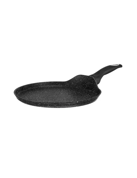 Sarten Pancake Resto Antiadh. 24cm Ancho 1.8 Cm Alto Aluminio-Mango Madera Todo Tipo De Cocina Negro