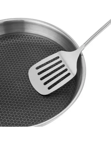 Sarten Resto Antiadh. 28cm Ancho 5.5cm Alto Acero Inox Induccion Mango Ergonomico