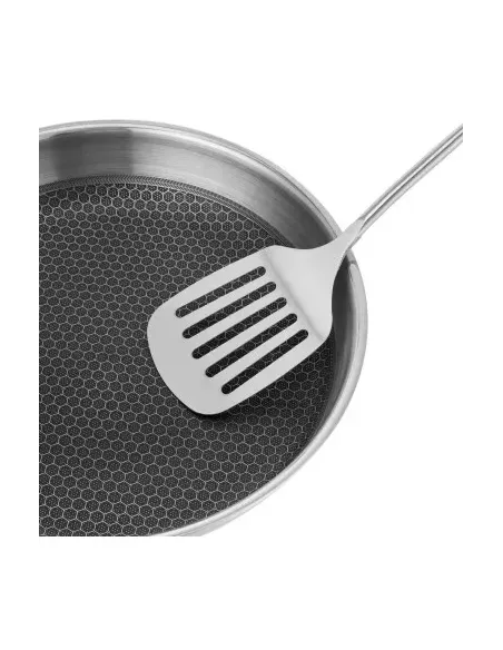 Sarten Resto Antiadh. 28cm Ancho 5.5cm Alto Acero Inox Induccion Mango Ergonomico
