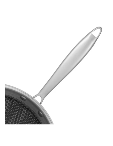 Sarten Resto Antiadh. 28cm Ancho 5.5cm Alto Acero Inox Induccion Mango Ergonomico