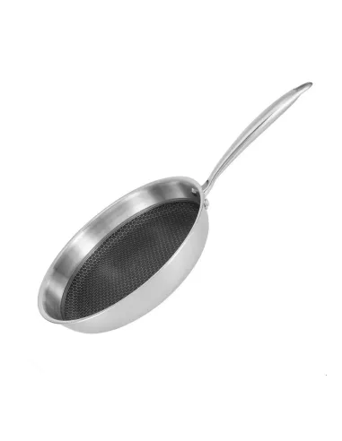 Sarten Resto Antiadh. 28cm Ancho 5.5cm Alto Acero Inox Induccion Mango Ergonomico
