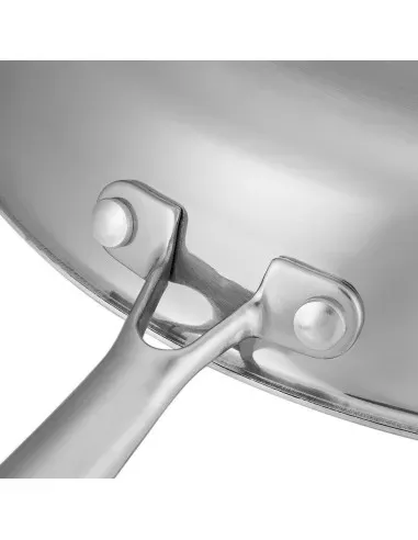 Sarten Resto Antiadh. 28cm Ancho 5.5cm Alto Acero Inox Induccion Mango Ergonomico