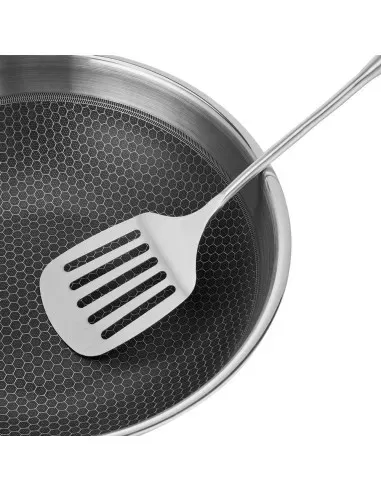 Wok Resto Antiadh. 28 Cm Ancho 7.5 Cm Ancho Inox Induccion Mango Ergonomico