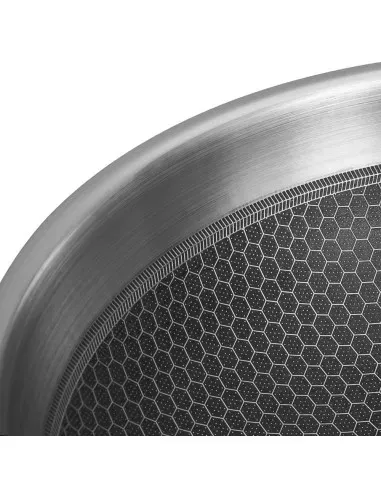 Wok Resto Antiadh. 28 Cm Ancho 7.5 Cm Ancho Inox Induccion Mango Ergonomico