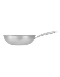 Wok Resto Antiadh. 28 Cm Ancho 7.5 Cm Ancho Inox Induccion Mango Ergonomico 2