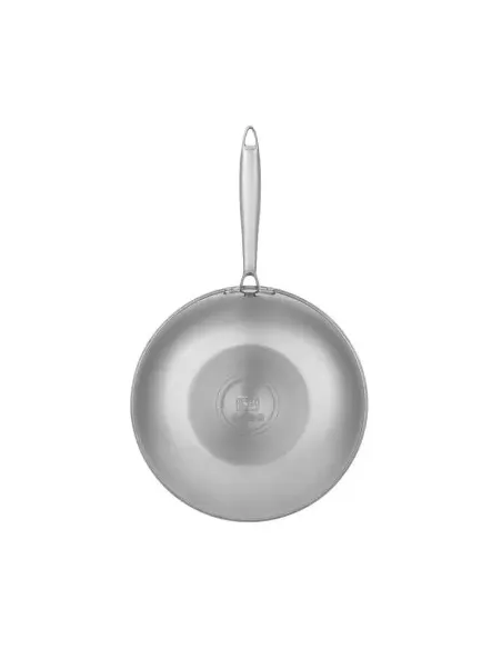 Wok Resto Antiadh. 28 Cm Ancho 7.5 Cm Ancho Inox Induccion Mango Ergonomico