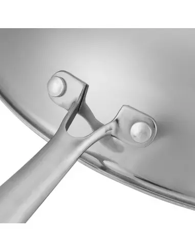Wok Resto Antiadh. 28 Cm Ancho 7.5 Cm Ancho Inox Induccion Mango Ergonomico
