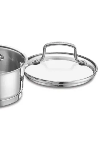Cacerola Cuisinart Professional Series Con Tapa - 1 Cuarto, Acero Inoxidable