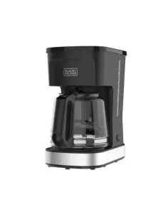 Cafetera Black Decker-12 Tazas-Sistema Vortex-Boton Encendido Y Apagado-Franja Silver