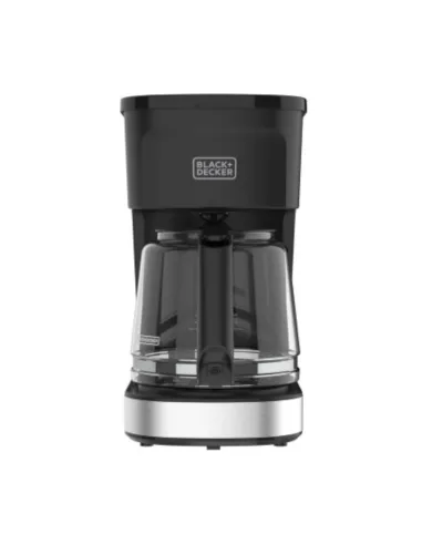 Cafetera Black Decker-12 Tazas-Sistema Vortex-Boton Encendido Y Apagado-Franja Silver