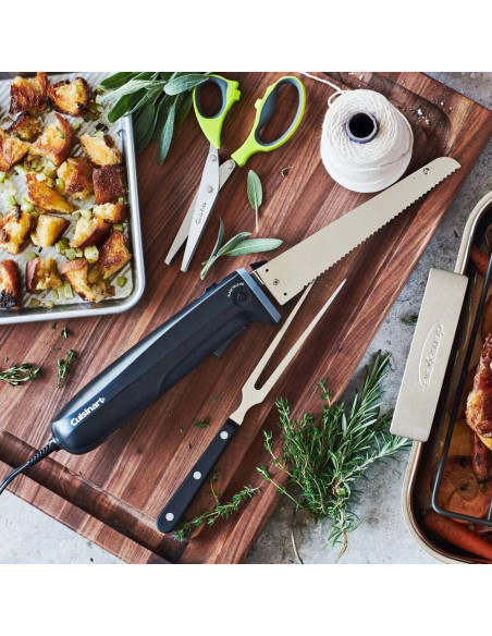 CUCHILLO ELECTRICO CUISINART 5PCS ACERO INOX  MANGO ERGONOMICO NEGRO