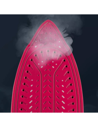 PLANCHA DE ROPA BLACK DECKER LIGHT EASY 1200W SUELA ANTIADHERENTE CERAMICA SMARTSTEAM BLANCO FUCSIA