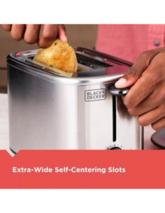 TOSTADORA BLACK DECKER 2 REBANADAS 7 NIVELES ACERO INOX. 2